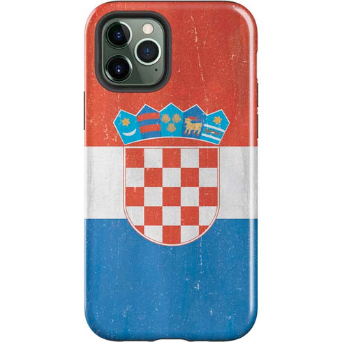 Croatia Flag Distressed iPhone 12 Pro Max Impact Case